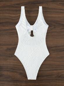 Maillot de bain une pièce avec découpe et nœud, pour l'été et les vacances à la plage