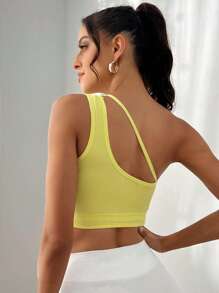 SHEIN Sport Studio Sujetador deportivo de un hombro crop
