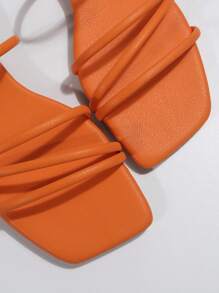 Women Minimalist Slide Sandals, Funky Summer Flat Sandals