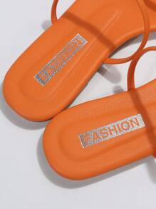 Women Minimalist Slide Sandals, Funky Summer Flat Sandals