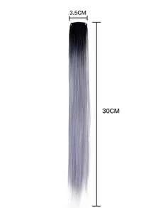 Kẹp Tóc Ombre Ngắn Thẳng Tổng Hợp Nối Dài - Nhiều màu - Xem 4