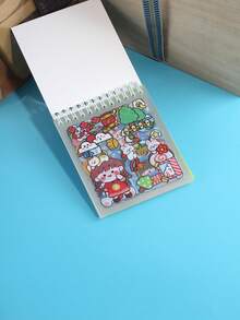 1pc Cartoon Bear & Figure Graphic Coil Book Diary - Multicolor - View 11