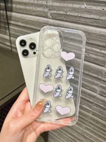 Vỏ điện thoại trong suốt in hình trái tim - Nhiều màu - Xem 2