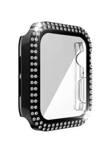 Vỏ trang trí Rhinestone tương thích với Apple Watch - màu đen - Xem 6