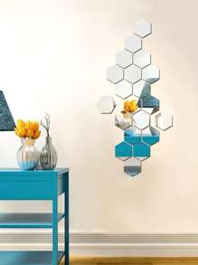 1 miếng dán tường gương hình học - Xám - Xem 3