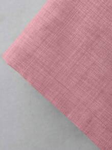 Manfinity Homme 男士寬鬆純色戰衣，設有口袋和V領，附送頸飾 - 西瓜粉 - 查看 5