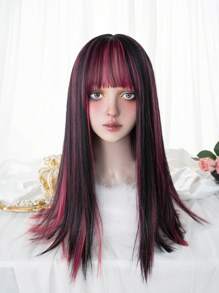 alicegarden 長款直筒人造假髮帶劉海 - 彩色 - 查看 5