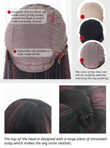 alicegarden 長款直筒人造假髮帶劉海 - 彩色 - 查看 6