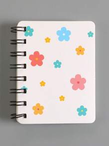 1 pieza Cuaderno espiral, cuaderno mini portátil de bolsillo para estudiantes - Multicolor - Ver 1