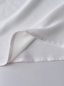 SHEIN Áo sơ mi bé gái Tương phản ren màu trơn Dễ thương - trắng - Xem 4