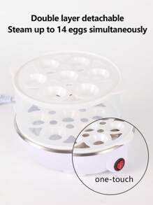 1pc Chicken Design Egg Boiler - White - View 3