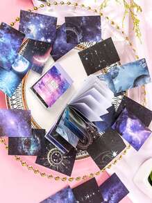 50入組星空圖案貼紙 - 彩色 - 查看 1