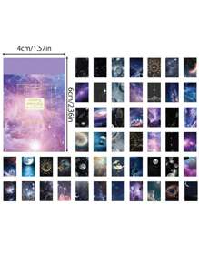 50入組星空圖案貼紙 - 彩色 - 查看 2