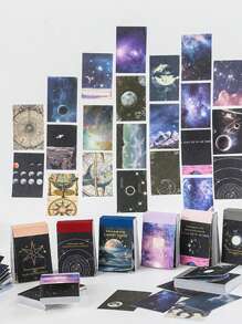 50入組星空圖案貼紙 - 彩色 - 查看 6