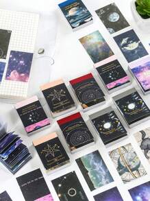 50入組星空圖案貼紙 - 彩色 - 查看 7