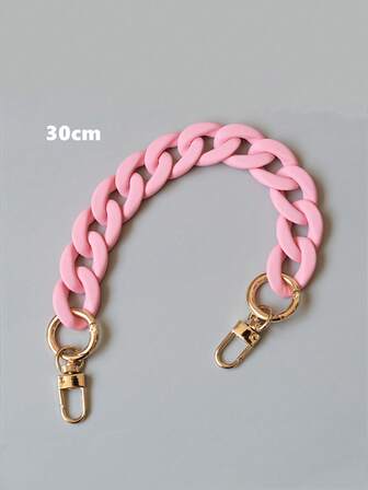 Yogodlns 鏈帶DIY手提包手把替換粉色包飾DIY配件可調節替換肩帶時尚耐用