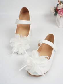 Chicas Zapatos mary jane con diseño de flor para exterior - Blanco - Ver 6