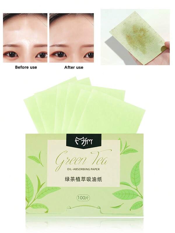 100 sheets Portable extract natural doublesided oil blotting paper for oily skin Facial Oil