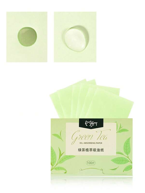 100 sheets Portable extract natural doublesided oil blotting paper for