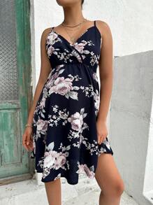 SHEIN Maternity Floral Print Cami Dress - Multicolor - View 3