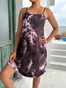 SHEIN 孕婦紮染吊帶洋裝