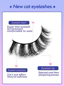 GROINNEYA 7 pares de pestañas postizas de estilo manga de imitación de visón, aspecto natural, esponjosas, extensión de pestañas 3D con volumen, suaves y cruzadas con efecto wispy para maquillaje de fiesta y viaje (MA01)