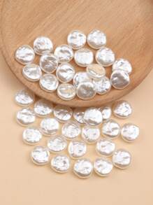 35pcs/Set Baroque Style Asymmetrical Faux Pearl Beads DIY Phone Case & Jewelry Making Supplies For Bracelet & Earring - White - View 1