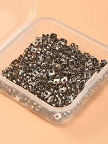 約200入組鐵耳螺母耳環背炮銅色200入組/盒金屬耳塞耳環背用於安全固定 - 槍黑色 - 查看 5