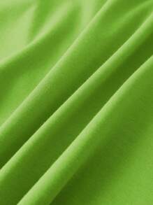 INAWLY 素色圓領T恤 - 青檸色 - 查看 4