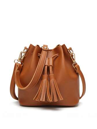 Mini Dragsko Design Bucket Bag Tofs Dekor Brun