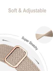 1 dây đeo đồng hồ có thể điều chỉnh bằng nylon dệt tương thích với Apple Watch - Màu Khaki - Xem 4