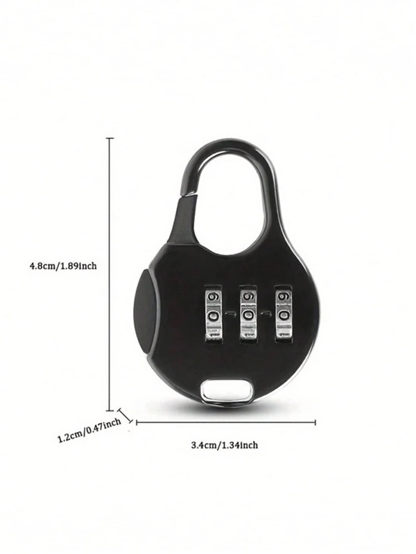 1pc 3 Digit Combinations Padlock Safe Cipher Lock Mini Combination Lock Resettable Number Lock