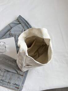 Embossed Detail Hobo Bag Large Capacity Casual - Multicolor - View 4