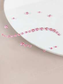 1sheet Rhinestone Eye Tattoo Sticker - Pink - View 3