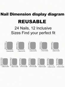 Get Glamorous With 24pcs Short Square Black Solid Color Plain Fake Nail & 1pc Nail File & 1sheet Tape Press On Nails Nail Supplies