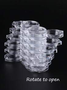 FULL BEAUTY 12 In 1 Nail Art Decoration Organizer - Clear - View 7