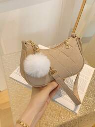 Mini Hobo Bag Stitch Detail Elegant With Bag Charm