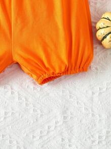 SHEIN Trang phục Em bé Hoạt hình Khối Màu - trái cam - Xem 6