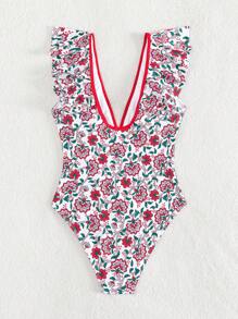 Phụ nữ một mảnh Xù Hoa Tất cả trên in - Nhiều màu - Xem 4