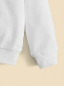 SHEIN 嬰兒卡通圖案運動衫 - 白色 - 查看 3