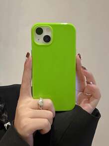 Funda de teléfono minimalista de unicolor, compatible con los modelos de y Galaxy, compatible con las series 13/15/16 y teléfonos Galaxy - Verde - Ver 3