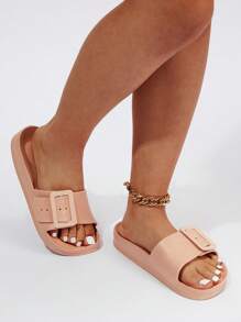 Women Slides Gesper Plain Fashionable - Aprikot - View 4