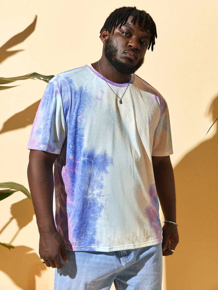 GENTILAND Men Plus Tie Dye Tee - Multicolor - View 4