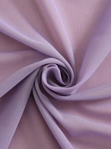 素色圍巾式頭巾 - 紫色 - 查看 3