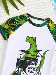 小男童恐龍印花沙灘泳裝