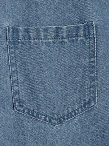 Manfinity RebelGame Nam Áo denim Bông Túi Kép Without Tee - Rửa nhẹ - Xem 4