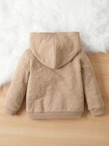 SHEIN 1pc Young Boys' Dinosaur Embossed Hooded Long Sleeve Sports Shirt,Holiday,Summer,Travel