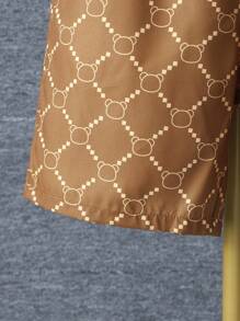 SHEIN Chicos Shorts con camiseta con estampado de bolso - Multicolor - Ver 8