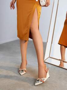 CUCCOO TILAWA Phụ nữ Cây Thêu Mũi Chân Chuỗi Trang Trí Vải Sân Thời Trang Slingback Kỳ Nghỉ Giày Đế Xuồng Cho Mùa Hè Giày Kỳ Nghỉ Giảm Giá Mùa Hè Halloween Giáng Sinh - Nhiều màu - Xem 6