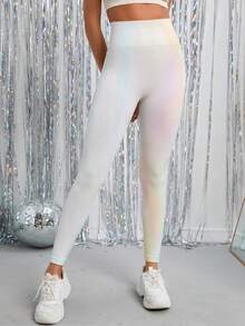 Yoga Basic 寬腰帶運動打底褲 - 彩色 - 查看 6